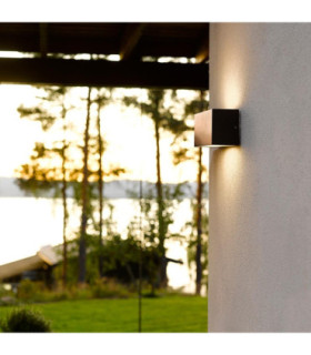 Asker 1 Light Outdoor Up / Down Wall Lantern Light Graphite IP65 E27-2