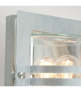 Bern 1 Light Outdoor Wall Light Galvanised IP65 E27-2
