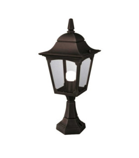 Chapel 1 Light Outdoor Pedestal Lantern Black IP44 E27-1