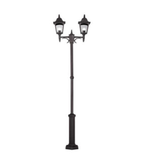 Chapel 2 Light Twin Outdoor Post Lantern Black IP44 E27-1
