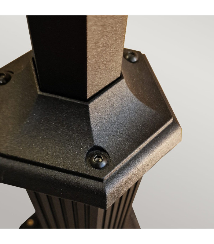 Chapel 2 Light Twin Outdoor Post Lantern Black IP44 E27-3