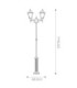 Chapel 2 Light Twin Outdoor Post Lantern Black IP44 E27-6