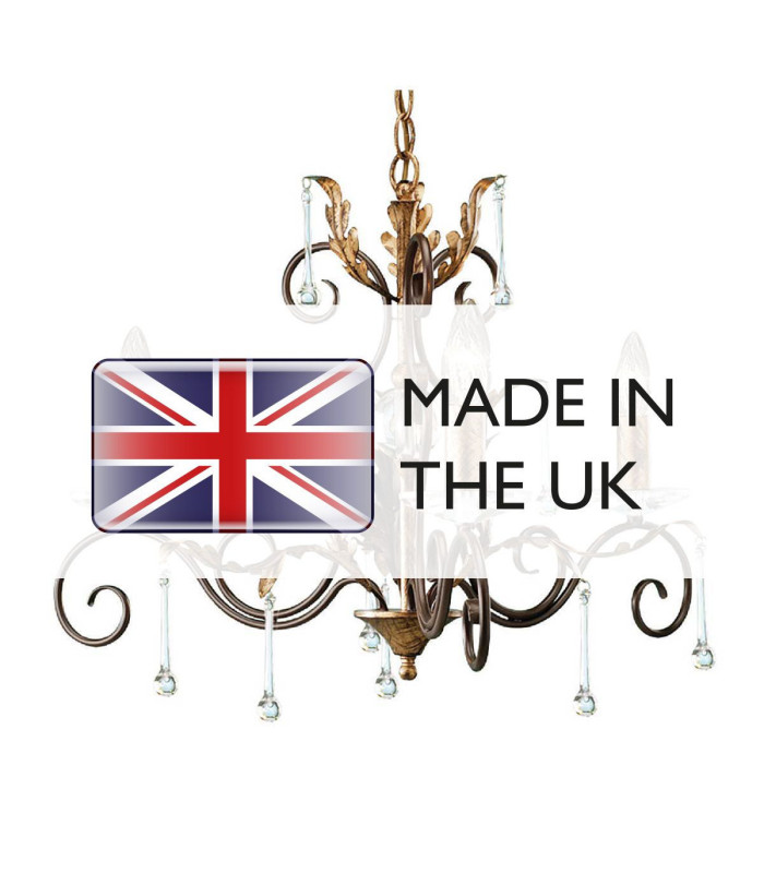 Amarilli Chandelier 3 Light Bronze Gold Floral Leaves Design  E14-4