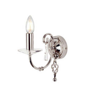 Aegean 1 Light Indoor Candle Wall Light Polished Nickel E14-1