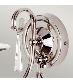 Aegean 1 Light Indoor Candle Wall Light Polished Nickel E14-2