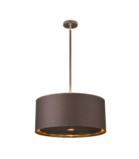 Balance 1 Light Round Ceiling Pendant Brown Brass E27-1