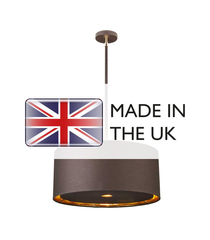 Balance 1 Light Round Ceiling Pendant Brown Brass E27-5
