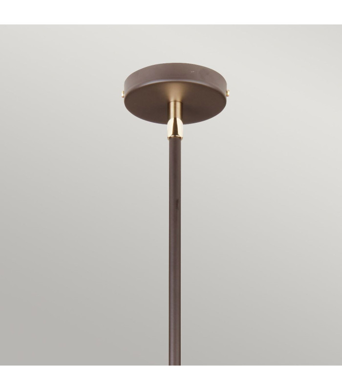 Balance 1 Light Round Ceiling Pendant Brown Brass E27-6