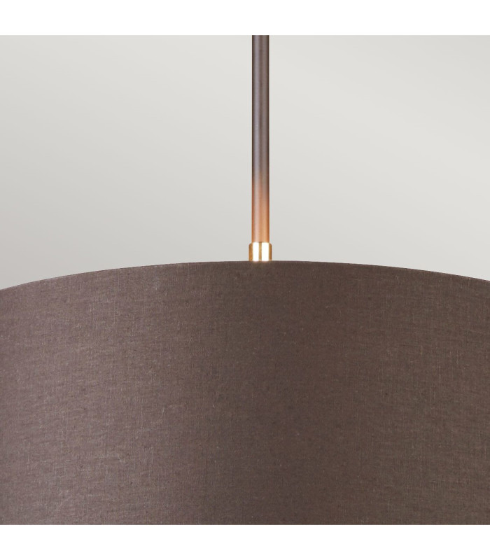 Balance 1 Light Round Ceiling Pendant Brown Brass E27-7