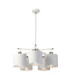 Balance 5 Light Multi Arm Ceiling Pendant Light White Polished Nickel E27-1