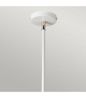 Balance 5 Light Multi Arm Ceiling Pendant Light White Polished Nickel E27-2