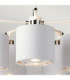 Balance 5 Light Multi Arm Ceiling Pendant Light White Polished Nickel E27-3