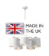Balance 5 Light Multi Arm Ceiling Pendant Light White Polished Nickel E27-4