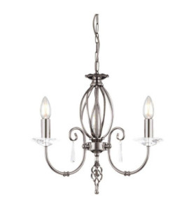 Aegean Chandelier 3 Light Polished Nickel Finish E14-1