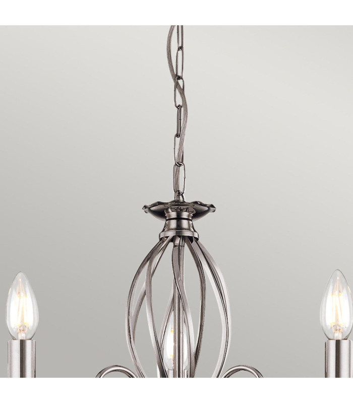 Aegean Chandelier 3 Light Polished Nickel Finish E14-2