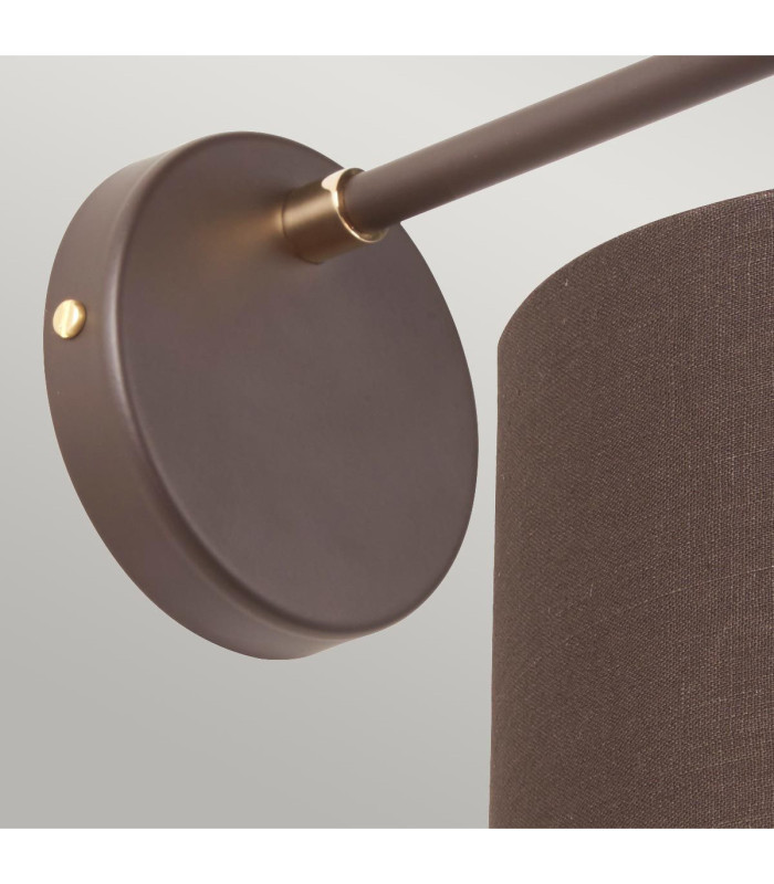 Balance 1 Light Indoor Dome Wall Light Brown Polished Brass E27-3