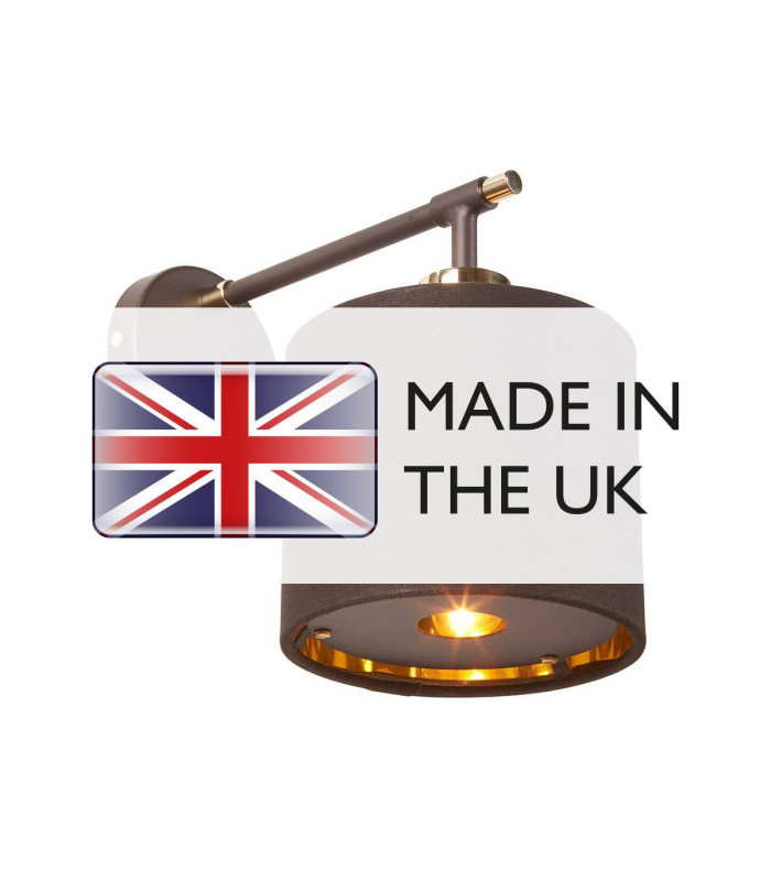 Balance 1 Light Indoor Dome Wall Light Brown Polished Brass E27-4
