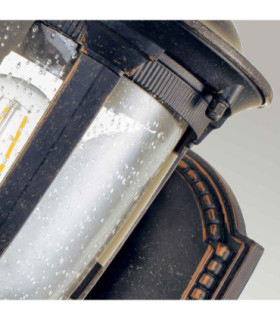 Cleveland Outdoor Wall Lantern Weathered Bronze IP44-2