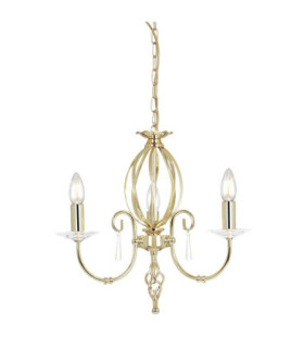Aegean Chandelier 3 Light Polished Brass Finish E14-1