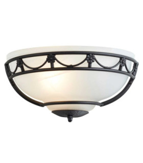 Carisbrooke 1 Light Indoor Wall Uplighters Black E27-1
