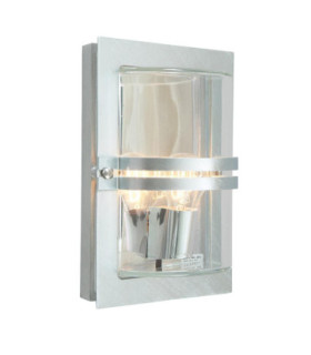 Basel 1 Light Outdoor Flush Wall Light Galvanised IP54 E27-1