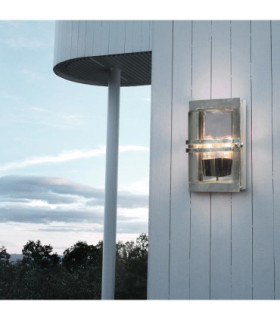 Basel 1 Light Outdoor Flush Wall Light Galvanised IP54 E27-2