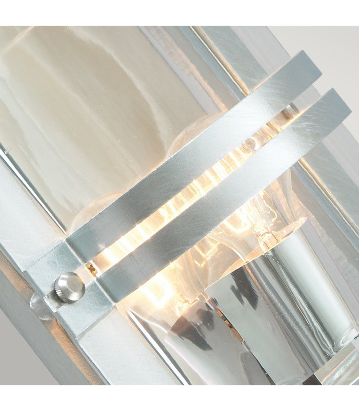 Basel 1 Light Outdoor Flush Wall Light Galvanised IP54 E27-4