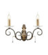 Amarilli 2 Light Indoor Candle Wall Light Gold Floral Leaves Design  E14-1