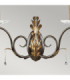 Amarilli 2 Light Indoor Candle Wall Light Gold Floral Leaves Design  E14-2
