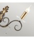 Amarilli 2 Light Indoor Candle Wall Light Gold Floral Leaves Design  E14-3