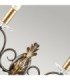 Amarilli 2 Light Indoor Candle Wall Light Gold Floral Leaves Design  E14-5