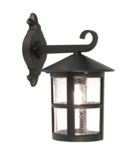 Hereford 1 Light Outdoor Wall Lantern Light Black IP43 E27-1