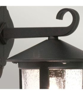 Hereford 1 Light Outdoor Wall Lantern Light Black IP43 E27-2