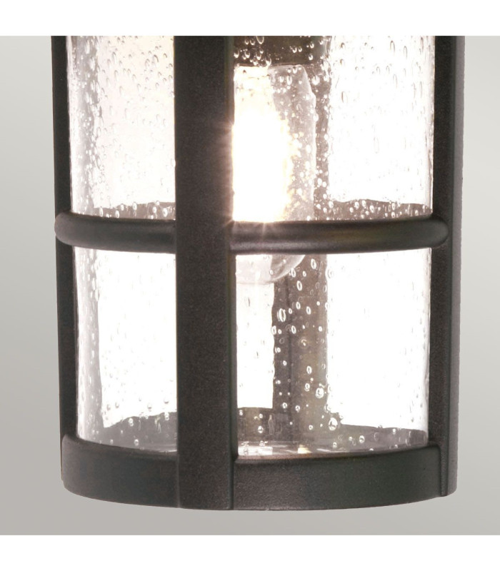 Hereford 1 Light Outdoor Wall Lantern Light Black IP43 E27-3