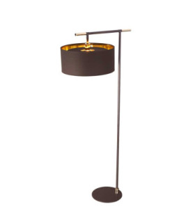 Balance 1 Light Floor Lamp Brown Polished Brass E27-1