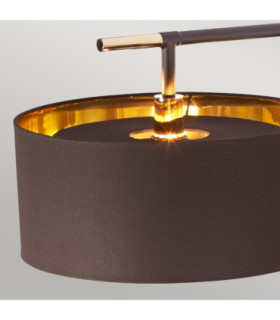 Balance 1 Light Floor Lamp Brown Polished Brass E27-2