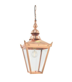 Chelsea 1 Light Outdoor Ceiling Chain Lantern Copper IP44 E27-1