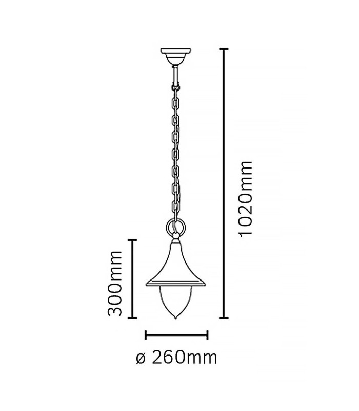 Firenze Outdoor Chain Lantern E27-5