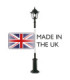 Chapel 1 Light Outdoor Lamp Post Black IP44 E27-4