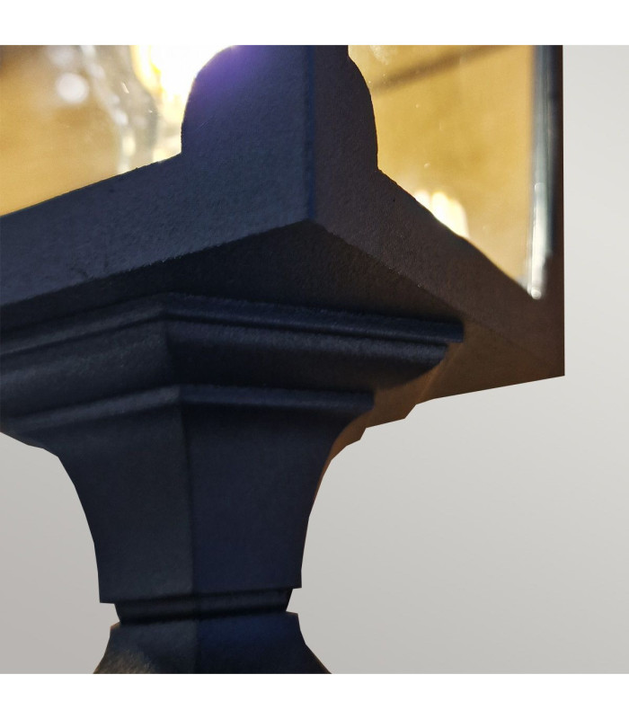 Chapel 1 Light Outdoor Lamp Post Black IP44 E27-5
