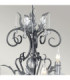 Amarilli 5 Light Chandelier Black Silver Floral Leaves Design  E14-2