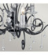 Amarilli 5 Light Chandelier Black Silver Floral Leaves Design  E14-3