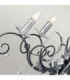 Amarilli 5 Light Chandelier Black Silver Floral Leaves Design  E14-5