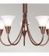 Emily 5 Light Multi Arm Chandelier Copper Finish E14-3