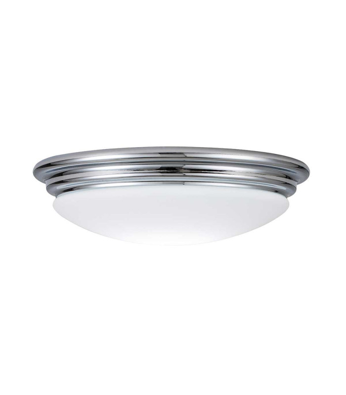 Brompton LED Bathroom Flush Mount Ceiling Light Polished Chrome IP44-1