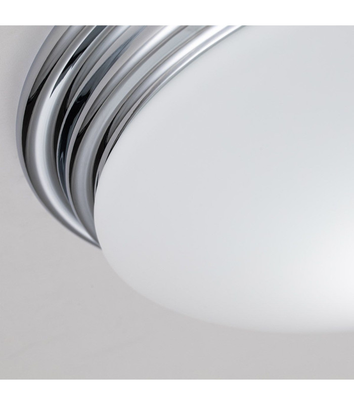 Brompton LED Bathroom Flush Mount Ceiling Light Polished Chrome IP44-4
