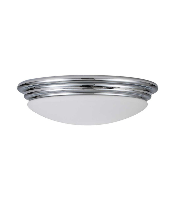Brompton LED Bathroom Flush Mount Ceiling Light Polished Chrome IP44-5