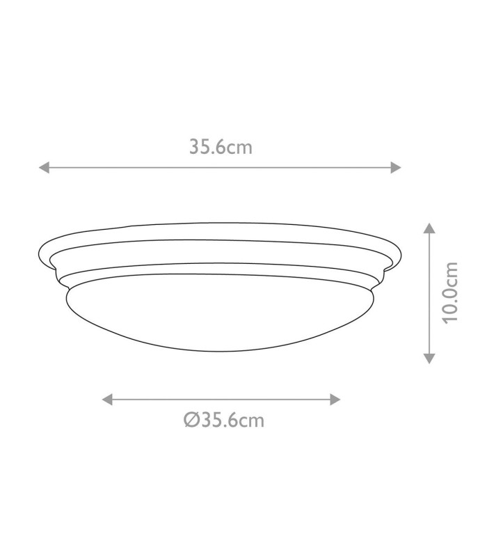 Brompton LED Bathroom Flush Mount Ceiling Light Polished Chrome IP44-6