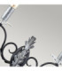 Amarilli 2 Light Indoor Candle Wall Light Black Floral Leaves Design  E14-5