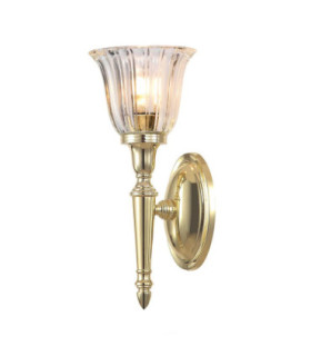 Dryden 1 Light Bathroom Wall Light Polished Brass IP44 G9-1